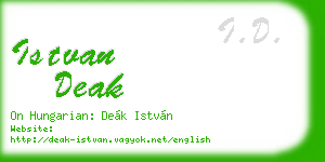 istvan deak business card