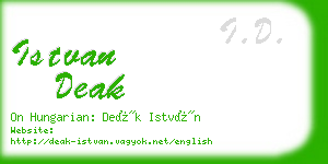 istvan deak business card